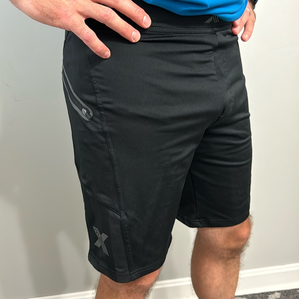 GOVX gear athletic shorts- black stars and stripes